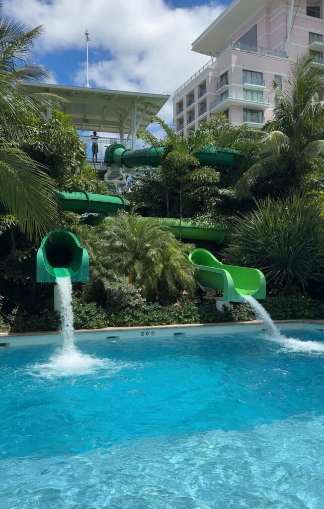 Waterpark and waterslides at grand hyatt baha mar